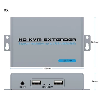 100m HDMI Extender Cez CAT5e/6 RJ45 LAN Ethernet Kábel HDMI KVM Extender 100M s IR Podpora 1080P TX+RX