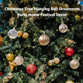 12pcs Farebné Farba Lopty Nastaviť Vianočné Dekoratívne PVC Ball Vianočný Strom Ornament Nový Rok Darčeky, Vianočné Ozdoby,