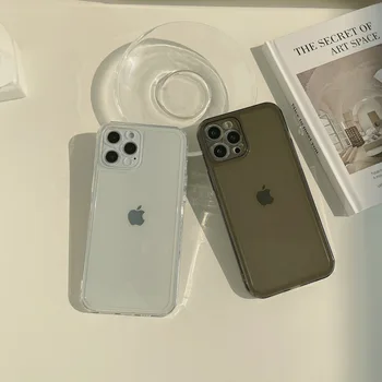 1DS Luxusný Transparentný Telefón puzdro Pre iPhone 11 12 Pro Max Mini puzdro Pre iPhone 7 8 Plus XR XS Max SE 2020 Photo Frame TPU Kryt