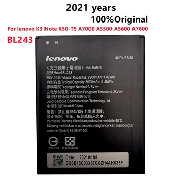 2021 Nové Testované, Originálne BL243 Mobilný Telefón Batéria pre lenovo K3 Poznámka K50-T5 A7000 A5500 A5600 A7600 kontakty batérie Batérie