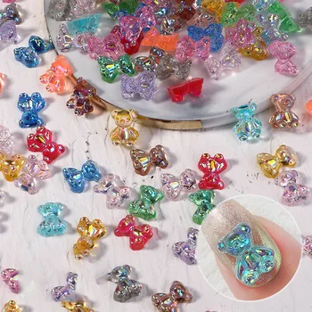 50pcs Gummy Bear 3D Nail Art, Ozdoby Živice Crystal Manikúra Šperky Candy Farby Medveď DIY Ozdoby na Nechty, Akryl Príslušenstvo