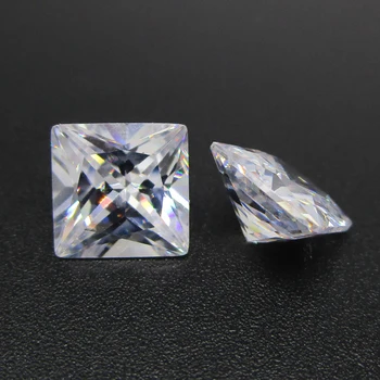 50pcs/Veľa 1.5*1.5~12*12 mm Štvorcového Tvaru Princezná Rez Cubic Zirconia Biela Syntetický Diamant Pre Šperkov