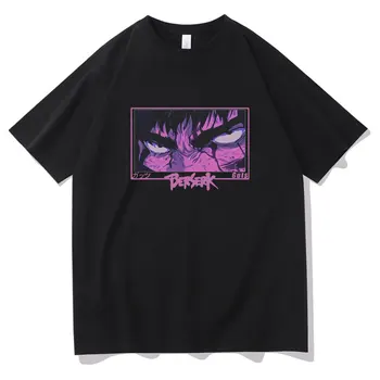 Anime Berserk Črevá Pánske Dámske Tričko Harajuku Premium Manga Očí Tlačiť T-shirt Streetwear Módy Mužov Cool Tričká Topy Čaj