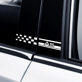 Auto Okno B Piliere, Dekorácie, Nálepky, Auto Stĺpec Kryt Film pre Audi SLINE TT A1 A3 8P A4 B5 B6 B7 B8, A5 A6 C5 C6 C7 A7, A8, Q3