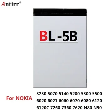Batérie BL-5B BL 5B BL5B Nahradenie Mobile Mobilný Telefón Batérie Pre Nokia N80, N83 6120 6021 5300 5208 5140 6020 Bateira