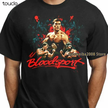 Bloodsport T Shirt Kung Fu 1988s Jean Claude Van Damme Tričko pánske Čierne Tričko