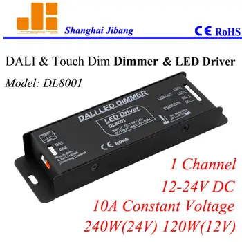 Doprava zadarmo DALI vodiča, Stmievateľné DALI radič, DALI LED stmievač, Konštantné Napätie 1channel/12V-24V/10A/240W pn:DL8001