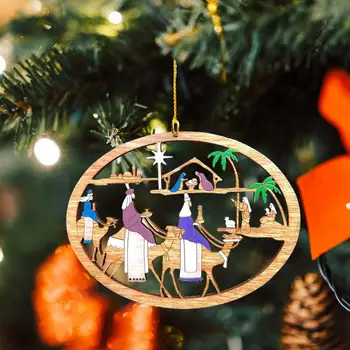 Drevené Ježiša, Prívesky, Ozdoby na Vianočný Strom Ornament DIY Dreva Remesiel Deti Darček pre Domáce Vianočné Dekorácie dropshipping