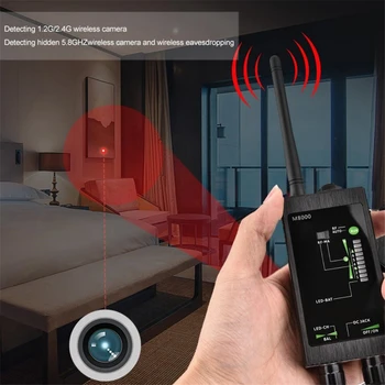 M8000 Chybu Anti-Spy Rf Signálu Detektora Rádiových Vĺn Skener Pre Gsm Gps Audio Monitor Finder Fotoaparát Chyby Locator Anti Sledovania Nástroj