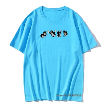 Novinka Európskej Mol Comics T Shirt pre Mužov Bavlnené Tričko Krtek Málo Maulwurf Roztomilý Kreslený Camisa Tees Topy Čaj