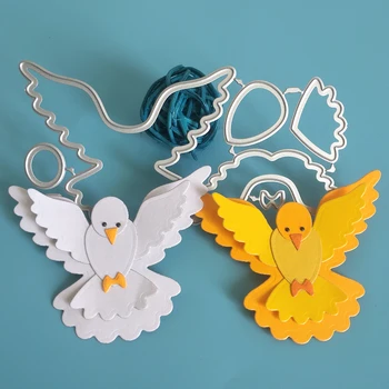Nový roztomilý 3D holubov, vtákov, rezanie kovov formy, používajú pre DIY scrapbooking, karty robiť, fotoalbum dekorácie, ručné remeslá