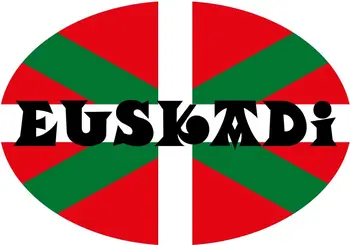 Oválne nálepky Banner s textom Euskadi