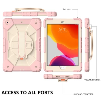 Pre iPad 10.2 iPad 8 8. 7. Gen 2020 Funda Tablet Shockproof Pevného Prípade Ťažkých Silikónové Robustný Stojan, Kryt pre iPad, 10.2 palcov