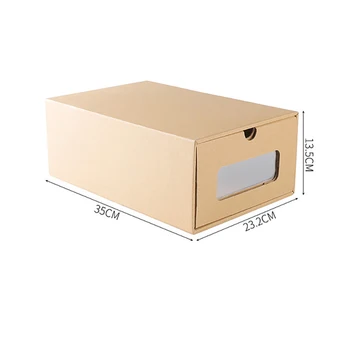 Pribrala Kartónu Transparentné Zásuvky Shoebox Nádoby Box Balenie Kraft Vlnitého Papiera, Lepenky, Krabice Hot Predaj