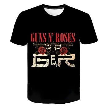 Punk Guns N Roses Grafické T Košele Tee Mužov Oblečenie Camisetas Topy Ropa Hombre Lete Streetwear Camisa Masculina Verano Roupas