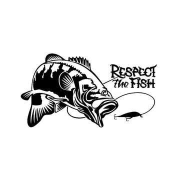 Rešpektovať Rýb, Rybársky Čln Lov Auto Nálepky Automobily Motocykle Vonkajšie Príslušenstvo Vinylové Nálepky pre Honda Lada