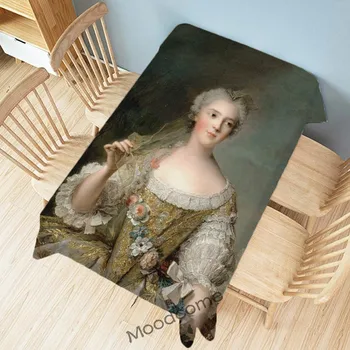 Rokokový Barokový Európskej Kráľovský Dvor Slávny Olejomaľba Vojvodkyňa Lady Princezná, Kráľovná Elegantná Žena Nástenné Gobelíny Stôl Obrus