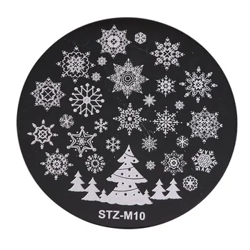 Snowflake Vianočné Kolo Nechtov Lisovanie Plechov Vianočný Stromček Elk Zimné Tému Šablóny Formy Nail Art Šablóny Nástroje