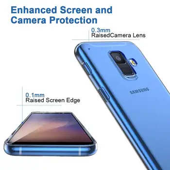 Ultra Tenké Transparentné TPU pre Samsung Galaxy A6 A6Plus A6S 2018 Telefón Prípade Zadný Kryt Jasné, Silikónové Fundas GalaxyA6 Plus Coque