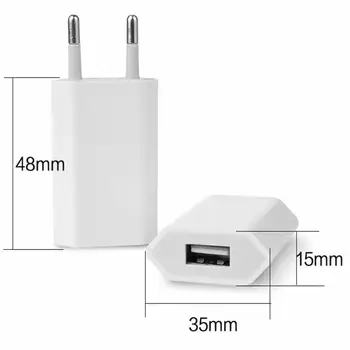 USB Kábel na Stenu Cestovná Nabíjačka, sieťový Adaptér, USB, C Kábel EÚ Plug 5V 1A Rýchlu Nabíjačku Zásuvka pre iPhone XS MAX XR X 8 7 6 Plus