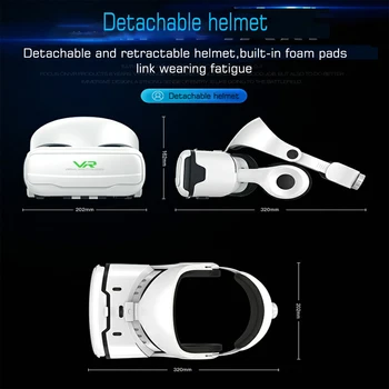 Virtuálna Realita 3D VR Headset Inteligentné Okuliare Prilba pre Mobilné Telefón Smartphone 6.7 Palcov Objektívy, Ďalekohľady s Regulátor