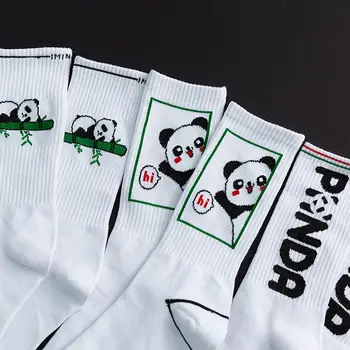 Čistý Pop Panda Ponožky pre Mužov a Ženy V Trubice Ponožky Čínsky Roztomilý Zvierat Vzor Fashion Street Ponožky Jedinečný Dizajn