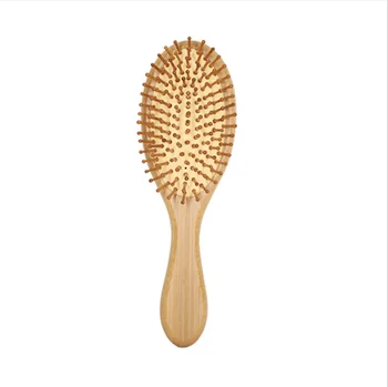 1 Balenie Prírody Bambusu Anti-Statické Detangle Hairbrush Jemnú Pokožku hlavy Masáž Vzduchovom Vankúši Styling Špirála pre Ženy, Mužov, pre Kaderníctvo