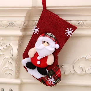 1 ks Vianočné Pančuchy Ponožky s Snehuliak Santa Elk Medveď Tlač Vianočné Cukrovinky, Darček Taška Krb Vianočný Strom Dekorácie Nový Rok