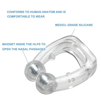 1PC Magnetické Anti Chrápanie Nosovej Dilator Prestať Chrápať, spona na nos prístroj Ľahko Dýchať Zlepšiť Spanie Pre Mužov/Ženy Dropshipping