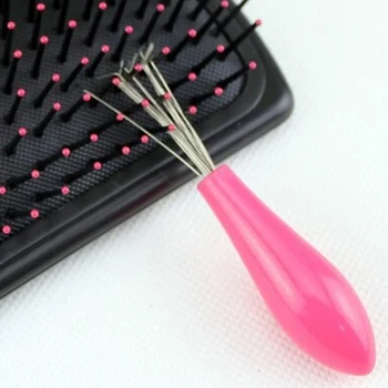 1pcs Odolný Mini Hrebeň Vlasov Brush Cleaner Embeded Nástroj Salon Domov Základné Farby Náhodne