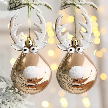 2 ks Vianočné Gule, Ozdoby Čačky Prívesok Elk Dizajn Závesné Gule Mall Domácej Strany Rekvizity Pre Vianočný Strom Dekorácie 2022