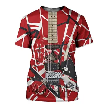2021 Nové Rocková Gitara 3D Tričko Lete Muži/Ženy Tričko T-shirt Bežné Tee Tričko/Streetwear Oblečenie pre Mužov
