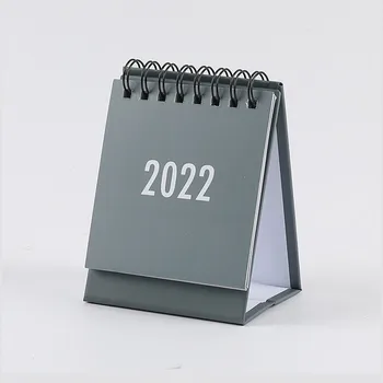 2022 Jednoduché Čierna Biela Šedá Mini Desktop Papierový Kalendár Denný Plánovač Tabuľka Plánovač Agendy Organizátor