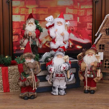 2022 Veľké 30*20 cm Vianočné Ozdoby Santa Claus Bábika Decoracion Textílie Vianočný Stromček Závesné Dekoratívne Pre Nový Rok Darček