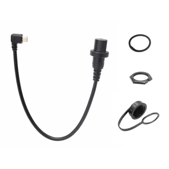 30 cm Micro USB Mount Rozšírenie Dash Flush Kábel pre Auto, Loď, Motocykel, Nákladné Dashboard (Micro USB) Pravý Uhol