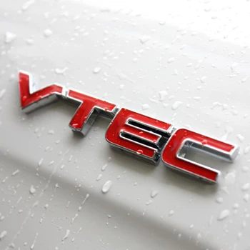 3D VTEC Kovové Auto Styling Prerobit Znak Blatník Chvost Telo Odznak Zliatiny Zinku Nálepka pre Honda Civic Dohodou Odyssey Spirior CRV