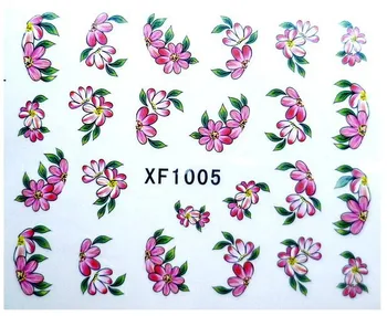 60 Listov Elegantný Kvetinové Rôznych Prevedeniach DIY Obtlačky Nechty Umenie Vody Transfer Tlač Nálepiek Na Nechty Salon