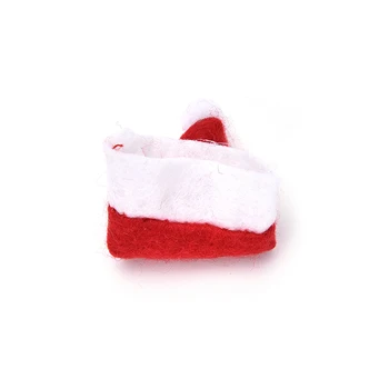 6Pcs Mini Vianočný Prst Klobúk Lízatko Kryt Fľaša Vína Čiapky Mini Santa Claus Klobúk Tvorivé Vianočný Strom Ornament Dekor