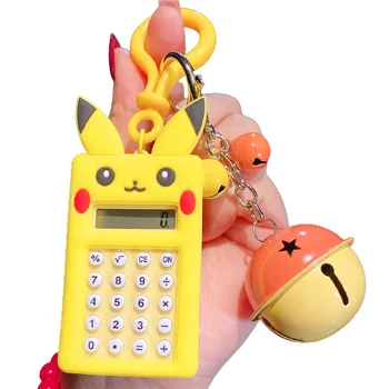 Anime Pokémon Pikachu Mini Kalkulačka Keychain Študent Elektronické Kalkulačky Pikachu Tvar Školy Kancelárske Potreby, Poštovné Zdarma