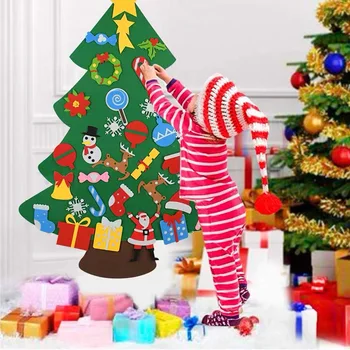 Deti urob si sám Cítil Vianočný Stromček Veselé Vianočné Dekorácie Pre Domov 2021 Vianočné Ozdoby Noel Navidad Vianočné Darčeky na Nový Rok 2022