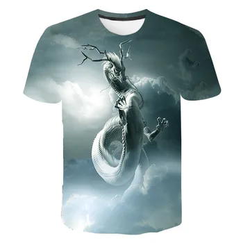 Dragon 3D Vytlačené T-Shirt Muži Ženy Móda Streetwear O-Krku Krátky Rukáv Hip Hop T Shirt Nadrozmerné Tees Topy Harajuku Oblečenie