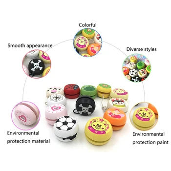 Drevené Yo-yo Osobnosť Tvorivého Budovania Osobnosti Šport Hobby Klasické Yoyo Hračky Pre Deti, Vianoce