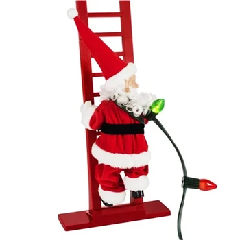 Elektrické Santa Claus Vyliezť Rebríkom Vianočné Závesné Dekorácie, Ozdoby Na Vianočné Stromčeky Strana Deti Darčeky Dropshipping