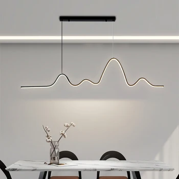 Jedáleň lampa luster svetlo luxusné lampa moderný minimalistický a v jedálni jedálenský stôl bar tabuľka Nordic minimalistický dlho nové