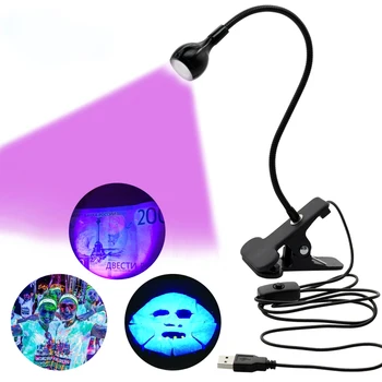 LED Klip Stolná Lampa Dobíjacie USB Led Flexibilné Stolové Lampy Peňažné Lekárske Produkt Detektor UV Gél Liečivé Svetlo Pre DIY Nechtov Umenie