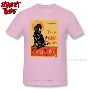 Muži T-shirt Letné Tričko Kreslené Tričká Zábavné Wirehaired Ukazovacie Griffon Roztomilý Pes Vytlačiť Topy & Tees Hip Hop Streetwear 3XL
