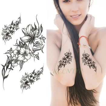 Nepremokavé Dočasné Tetovanie Nálepky kvet Falošné Tatto Flash Tetovanie Ruky, Ramena, Nohy Pohode, pre Dievča, Ženy, Muži