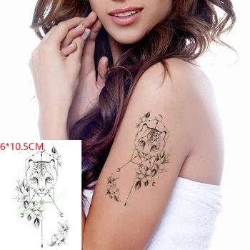 Nepremokavé Dočasné Tetovanie Nálepky Leopard Kvety Mesiac Malé Body Art Flash Tetovanie Falošné Tetovanie pre Ženy Muži
