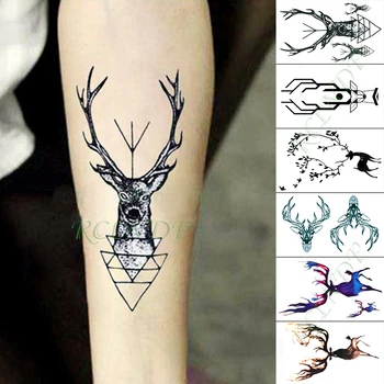 Nepremokavé Dočasné Tetovanie Nálepky Lesný Líška Veľryba Falošné Tatto Ruky, Ramena, Nohy Flash Tetovanie pre Dieťa Dievča Muži Ženy