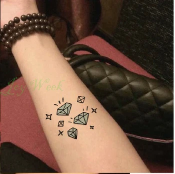 Nepremokavé Dočasné Tetovanie Nálepky na telo diamond tatto prst flash tetovanie falošné tetovanie pre dievča, ženy, deti